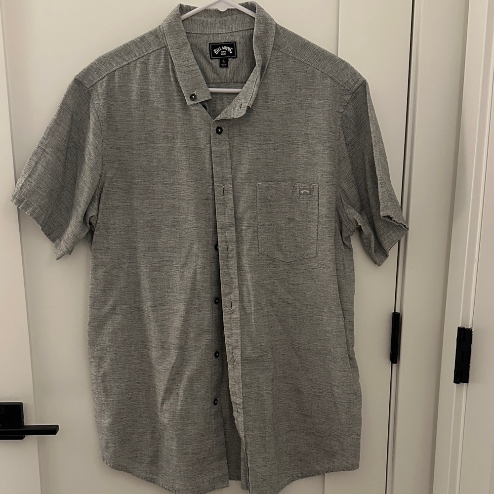 Billabong Men's Charcoal Button Down Shirt